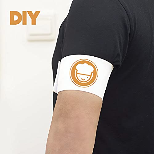 Wrzbest Versatile Wrzbest White Armbands for Soccer, Rugby & Mourning - Perfect for Teams, DIY, Schools & Restaurants - View 3 of 9
