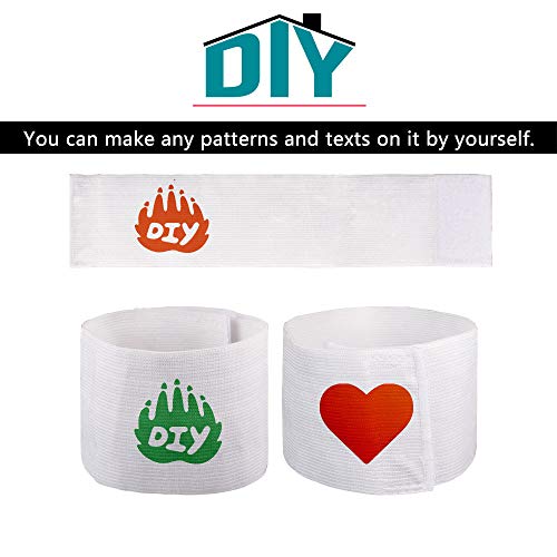 Wrzbest Versatile Wrzbest White Armbands for Soccer, Rugby & Mourning - Perfect for Teams, DIY, Schools & Restaurants - View 5 of 9