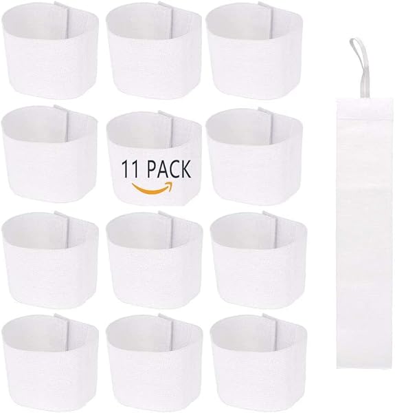 Wrzbest Versatile Wrzbest White Armbands for Soccer, Rugby & Mourning - Perfect for Teams, DIY, Schools & Restaurants - View 9 of 9