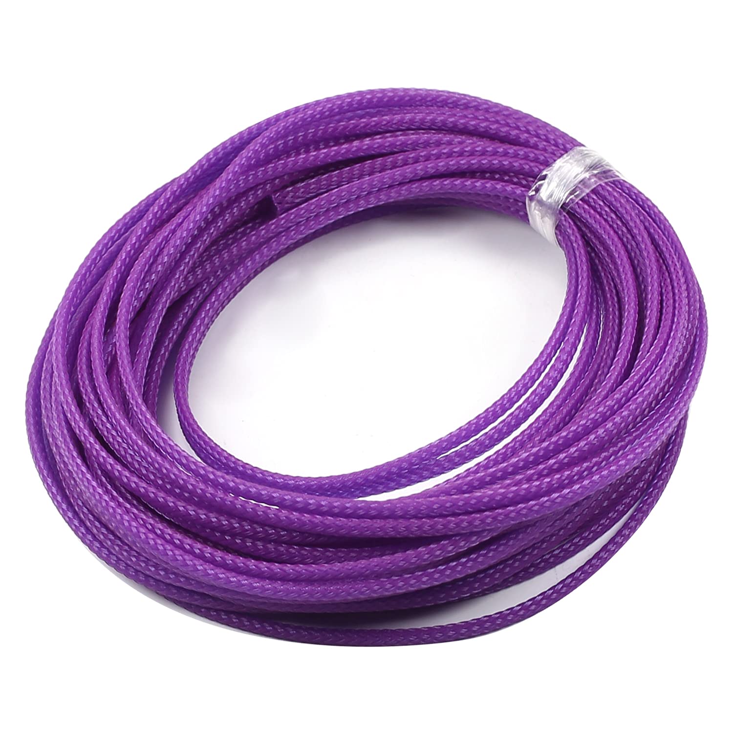 Othmro Othmro 32.8ft PET Flexible Braided Cable Sleeves 0.12in Wire Loom Organizers for TV Audio PC Computer Cords Purple - View 5 of 6