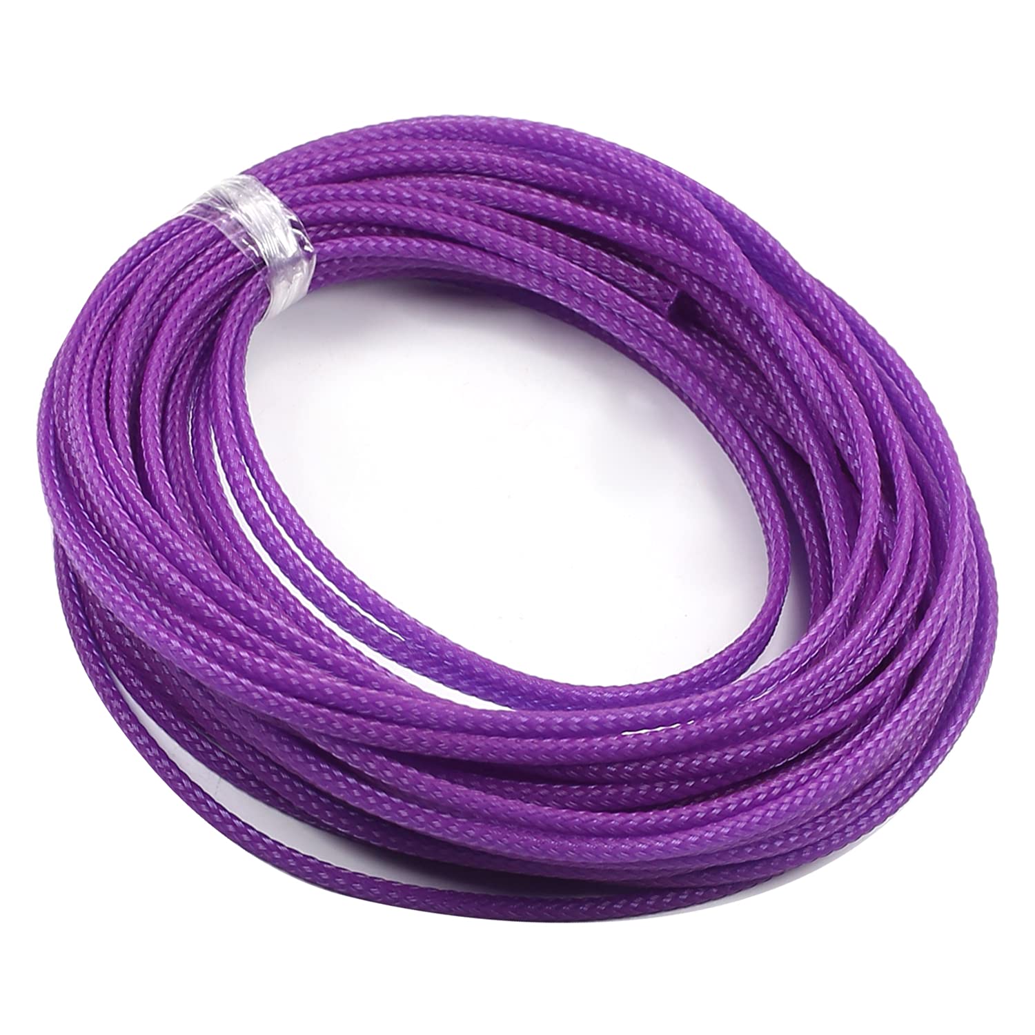 Othmro Othmro 32.8ft PET Flexible Braided Cable Sleeves 0.12in Wire Loom Organizers for TV Audio PC Computer Cords Purple - View 6 of 6