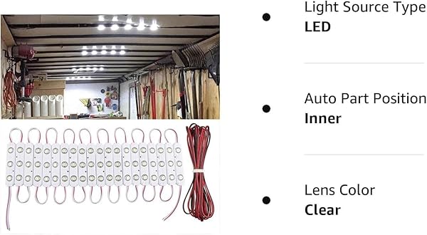 Linkstyle Linkstyle 60 LEDs 12V Van Interior Light Kit Super Bright Dome Lamp for RV Truck Auto Vehicle Boats Lorries Bus Camper Christmas Lights - View 8 of 8