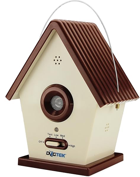 DOGTEK Dogtek Sonic Bird House Bark Control - New Indoor/Outdoor Version for Peaceful Living