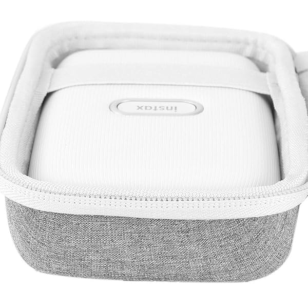 co2CREA co2CREA Hard Travel Case for Fujifilm Instax Mini Link 3/2/1 - Ash White & Inside White - Durable Protection - View 4 of 8
