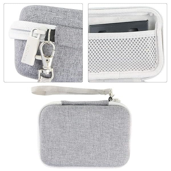co2CREA co2CREA Hard Travel Case for Fujifilm Instax Mini Link 3/2/1 - Ash White & Inside White - Durable Protection - View 6 of 8