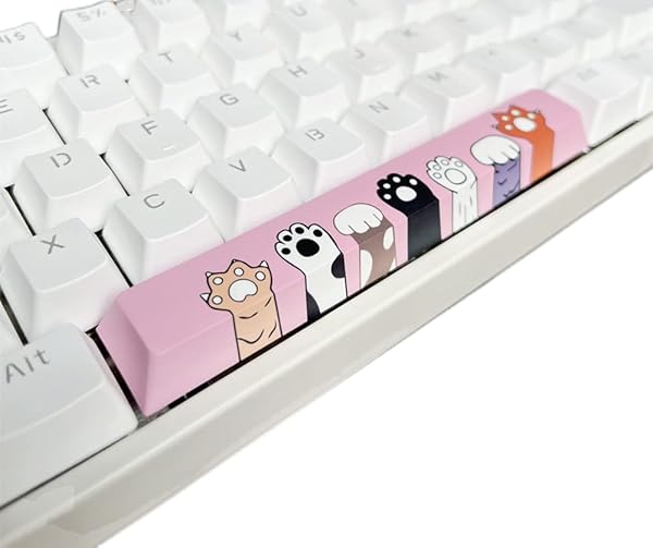 Benemate Benemate 5-Side Dye-subbed PBT Spacebar Keycap Cherry Profile 6.25U for Gaming Mechanical Keyboards Cats Paws Design - View 4 of 4