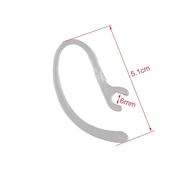 Futheda Futheda 10PCS Bluetooth Headset Earpiece Universal Receiver Clip 360 Degree Rotate Clamp Holder Earhooks Replacement Clear 6mm - View 3 of 3