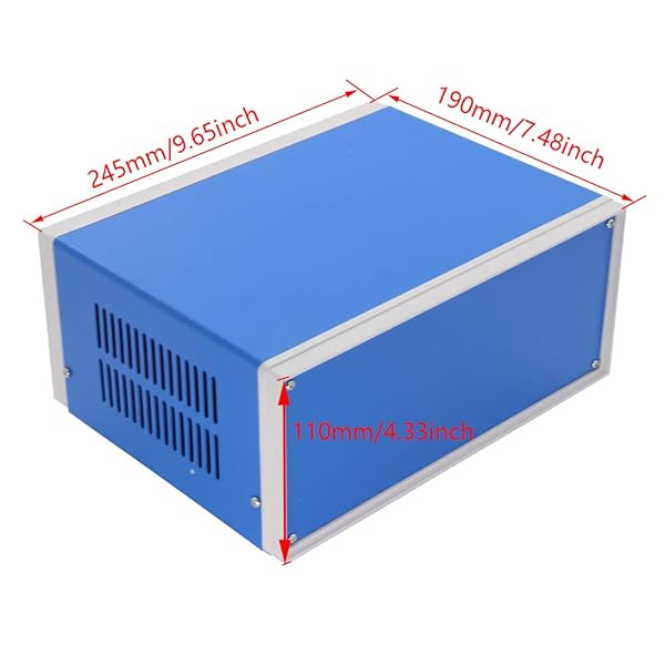 Fielect Fielect Dustproof Electronic Junction Box Enclosure 9.84 x 7.48 x 4.33 Inch Metal Blue for Electronic Projects - View 2 of 8