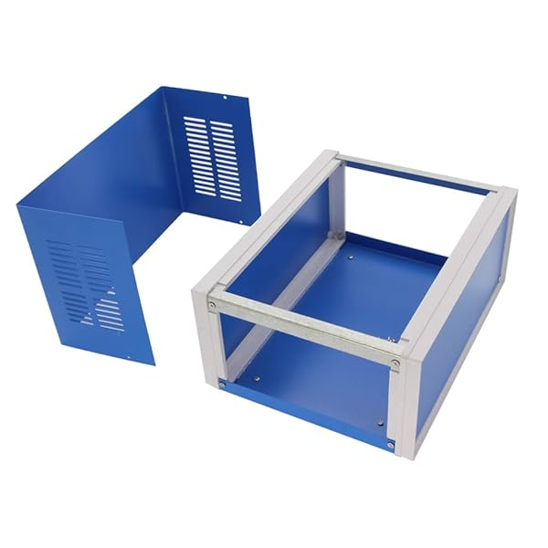 Fielect Fielect Dustproof Electronic Junction Box Enclosure 9.84 x 7.48 x 4.33 Inch Metal Blue for Electronic Projects - View 3 of 8