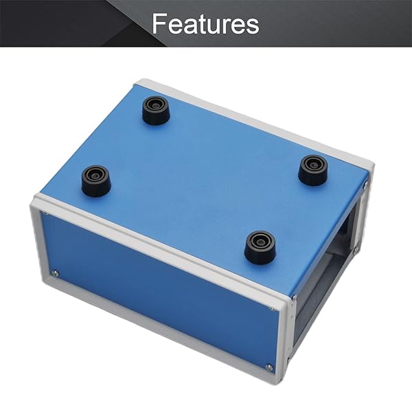 Fielect Fielect Dustproof Electronic Junction Box Enclosure 6.69 x 5.12 x 3.15 Inches Metal Blue for Electronic Projects - View 5 of 8