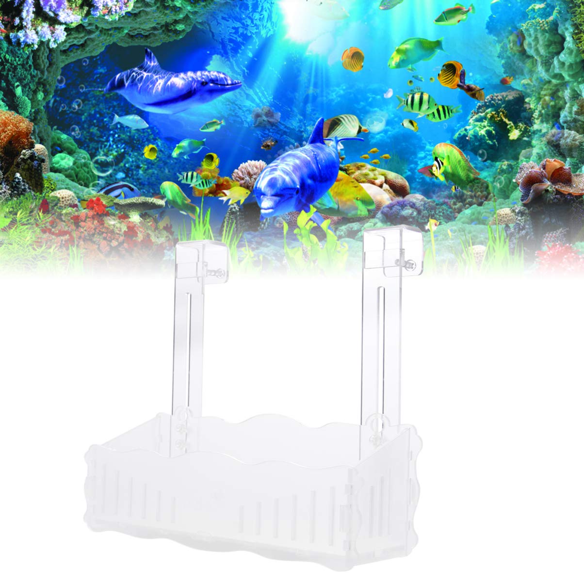 POPETPOP POPETPOP Transparent Aquarium Plant Holder - Ideal Fish Tank Planter for Home & Dorm Supplies - View 4 of 9