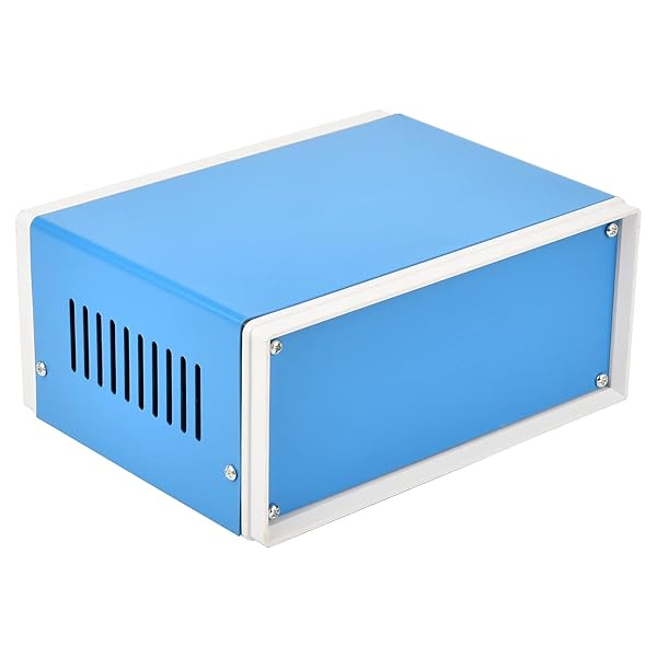 Fielect Fielect Metal Enclosure Project Case Blue DIY Junction Box 6.69 x 5.12 x 3.15 Durable Electronic Enclosure for Custom Projects