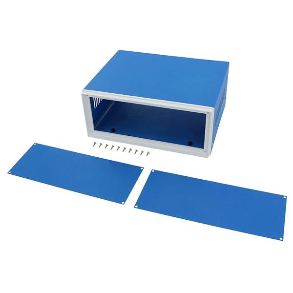 Fielect Fielect Metal Enclosure Project Box for Electronics 9.06 x 7.28 x 3.94 DIY Case in Blue Ideal for Various Projects