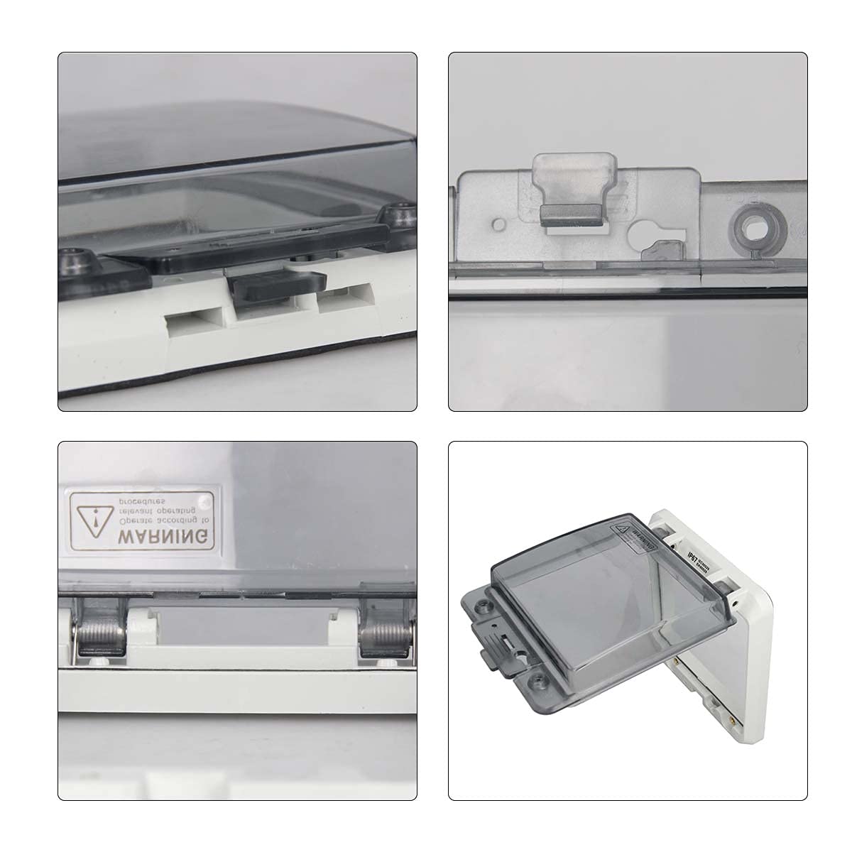 Fielect Fielect 5 Way Waterproof Circuit Breaker Box Power Distribution Protection Indoor Wall Mount ABS Plastic Junction Box 4.92 x 4.21 x 1.22 - View 6 of 7