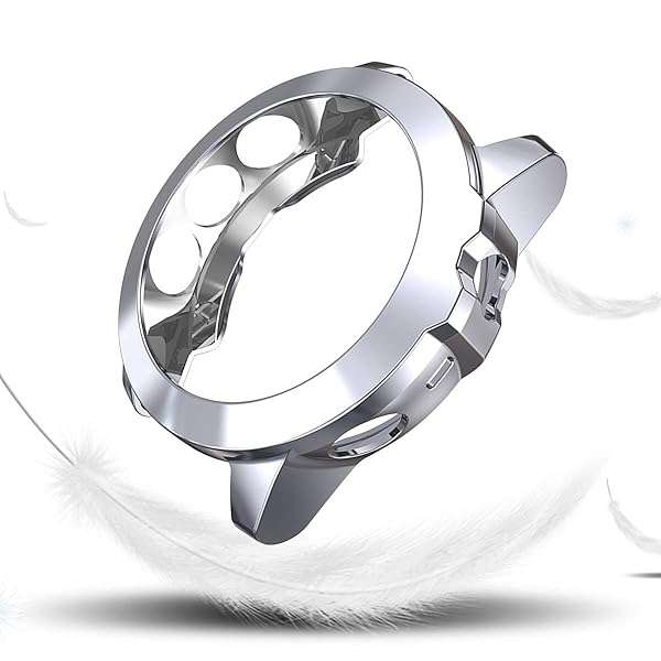 Turnwin Garmin Fenix 5X & 5X Plus Case: Soft TPU Shockproof, Scratch-Resistant Bumper Cover (Black, Gunmetal, Crystal) - View 5 of 9