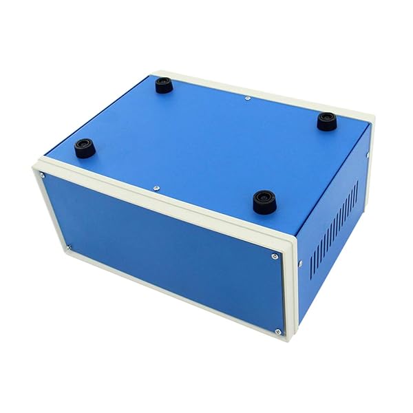 Fielect Fielect Metal Enclosure Project Box for Electronics 9.84 x 7.48 x 4.33 inch Durable Junction Case in Blue - View 4 of 7