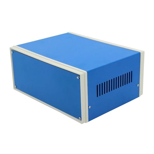 Fielect Fielect Metal Enclosure Project Box for Electronics 9.84 x 7.48 x 4.33 inch Durable Junction Case in Blue - View 6 of 7