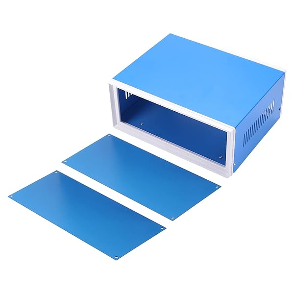 Fielect Fielect Blue Metal Electronic Enclosure Case Junction Box for Projects 9.06 x 7.28 x 3.94 Inch