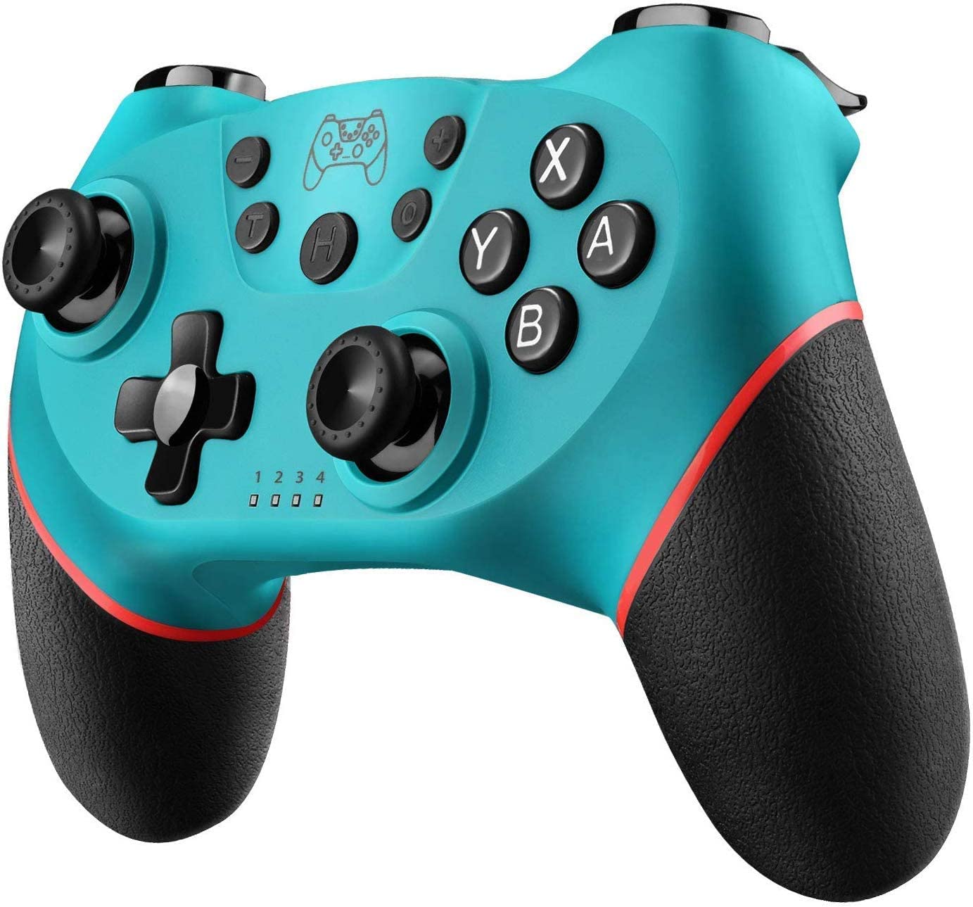 Diswoe Diswoe Wireless Pro Controller for Switch Lite OLED with Hall Effect Joystick Turbo Vibration Motion Control Ergonomic Blue