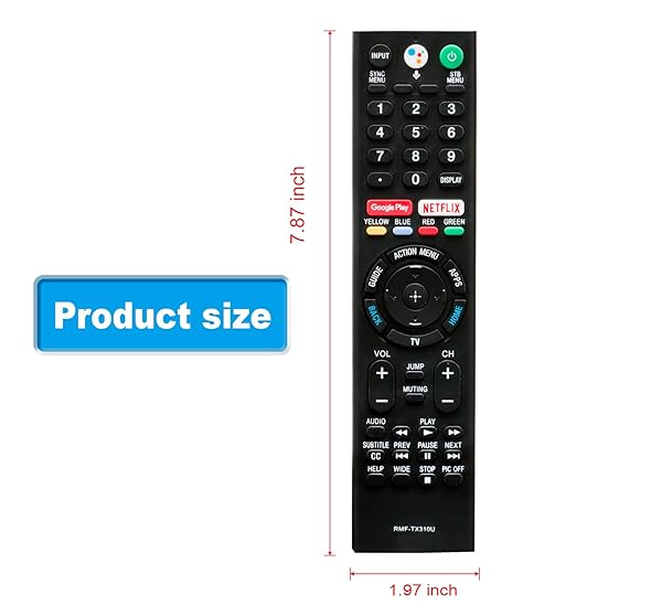 AULCMEET RMF-TX310U Voice Remote Control for Sony 4K Ultra HDR Smart TVs XBR-65X900F XBR-75X900F XBR-85X900F and more - View 2 of 3