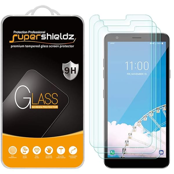 Supershieldz Supershieldz 3 Pack Tempered Glass Screen Protector for LG Prime 2 Anti Scratch Bubble Free Protection