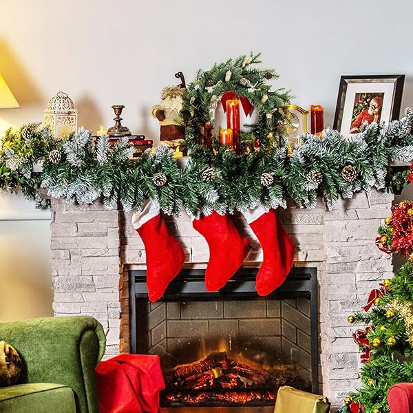 AUEAR AUEAR 2 Pieces Christmas Garland 36 Feet Artificial Pine Green Soft for Wedding and Party Decoration - View 3 of 7