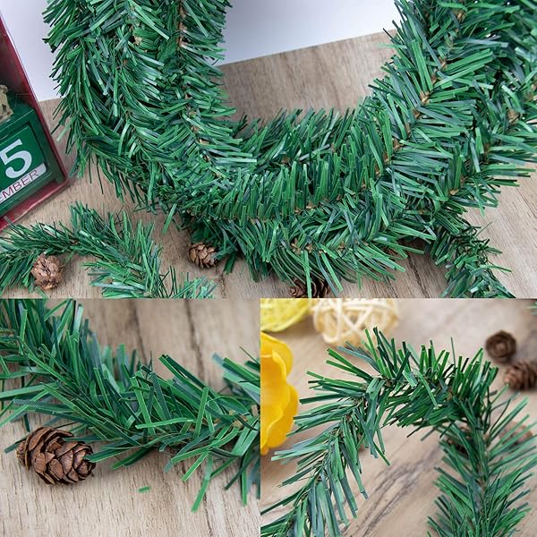 AUEAR AUEAR 2 Pieces Christmas Garland 36 Feet Artificial Pine Green Soft for Wedding and Party Decoration - View 5 of 7