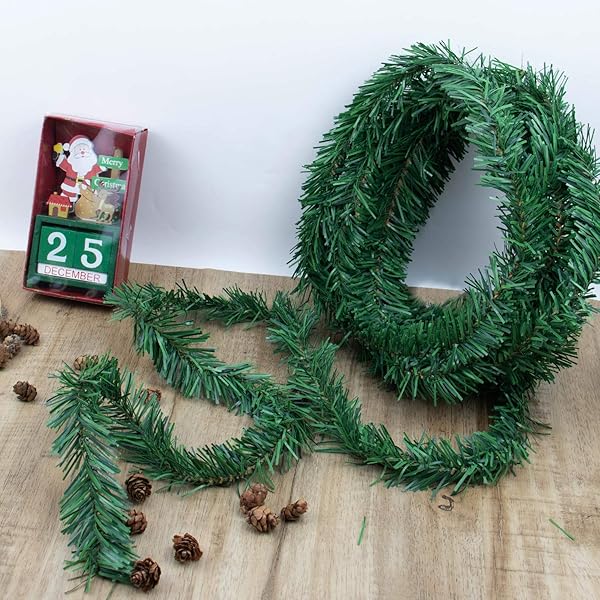 AUEAR AUEAR 2 Pieces Christmas Garland 36 Feet Artificial Pine Green Soft for Wedding and Party Decoration - View 6 of 7