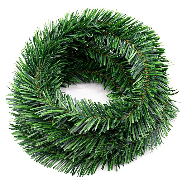 AUEAR AUEAR 2 Pieces Christmas Garland 36 Feet Artificial Pine Green Soft for Wedding and Party Decoration