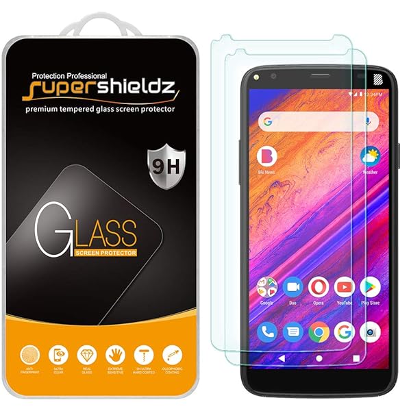 Supershieldz Supershieldz 2 Pack Tempered Glass Screen Protector for BLU V5 Anti Scratch Bubble Free - View 2 of 6