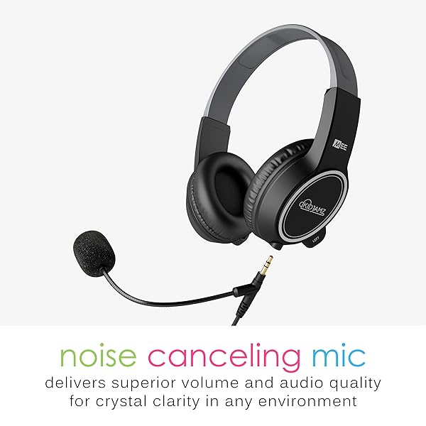 MEE audio MEE audio KidJamz 3 Child Safe Headphones Volume Limiting Technology Black 3-Pack for Kids - View 8 of 10