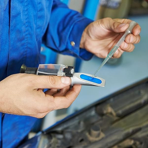 XRCLIF Antifreeze Refractometer 4 in 1 Coolant Tester for Freezing Point and Battery Acid Ethylene Propylene Glycol Testing - View 2 of 7