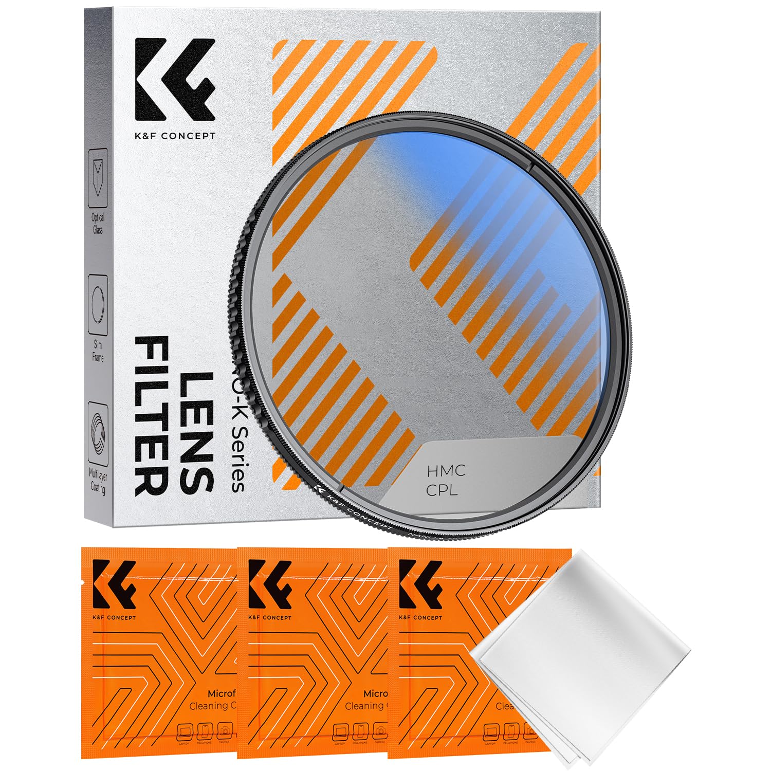 KF Concept 49mm Circular Polarizer Optical Glass Lens Filter Ultra Slim Multi Layer Coatings for Camera Lens K Series