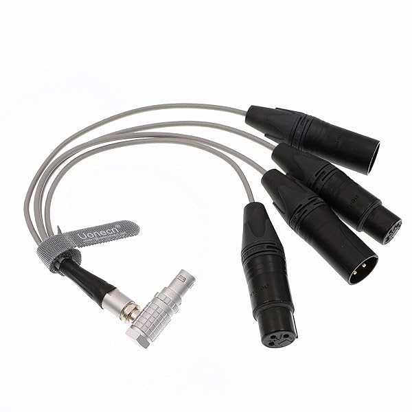 Uonecn Uonecn 10 Pin Male Plug to 4 XLR 3 Pin Breakout Audio Cable for Atomos Shogun Monitor Recorder 30cm - View 4 of 10