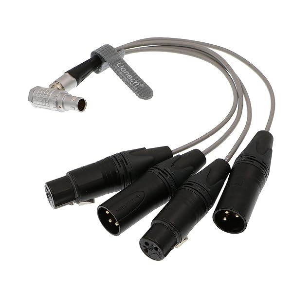 Uonecn Uonecn 10 Pin Male Plug to 4 XLR 3 Pin Breakout Audio Cable for Atomos Shogun Monitor Recorder 30cm - View 2 of 10