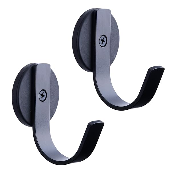 LEVOSHUA LEVOSHUA Magnetic Wreath Hanger for Metal Doors - Pack of 2 Wreath Hooks for Easy Front Door Decor