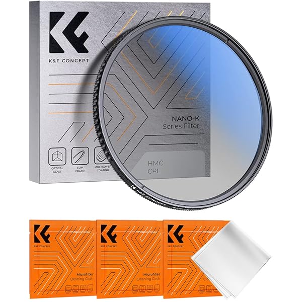 KF Concept 58mm Circular Polarizer Glass Filter Ultra Slim with 18 Multi Layer Coatings for Camera Lens