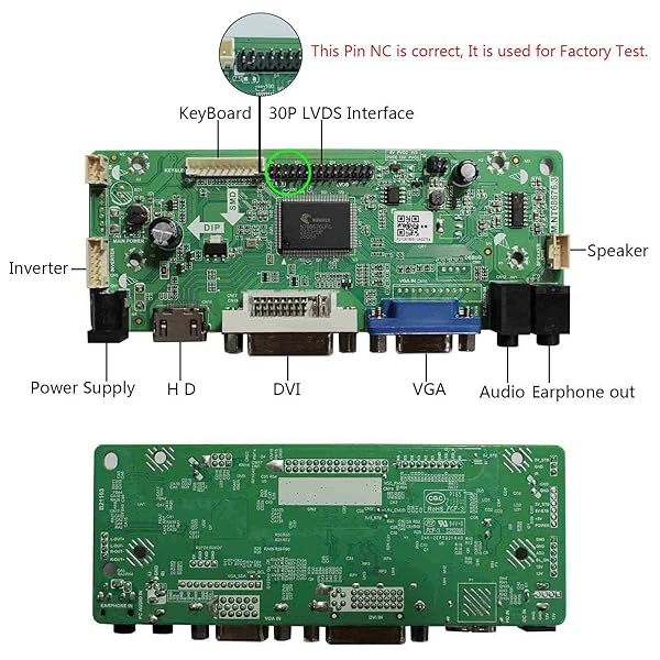 VSDISPLAY "VSDISPLAY HD-MI DVI VGA Audio LCD Controller Board for 17" 1280x960 Monitors - DV170YGZ-N10 & DV170YGM-N10 Compatible" - View 3 of 6