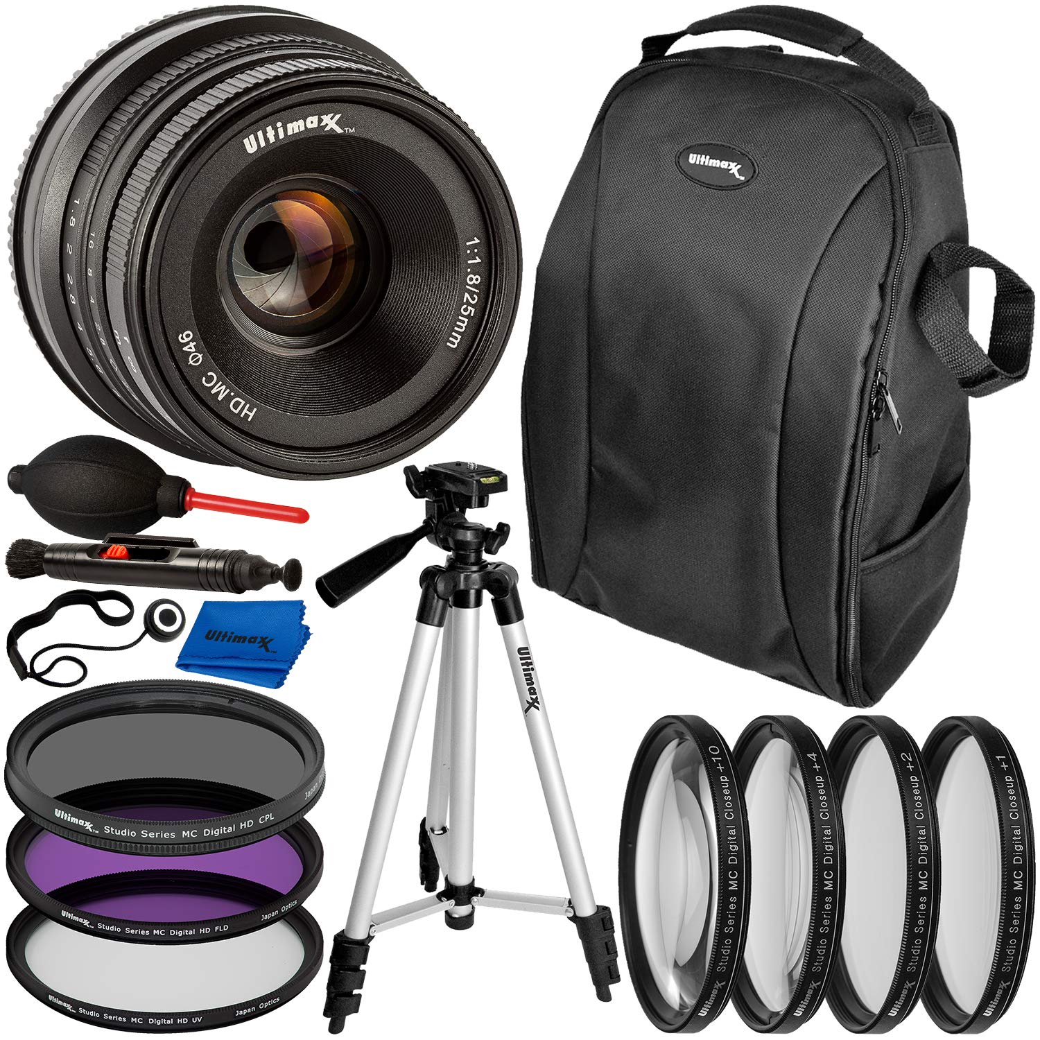 Ultimaxx Ultimaxx 25mm f1.8 Manual Lens Kit for Sony FS7 FS5 A7 A6500 A6000 NEX Series and Other E Mount Cameras