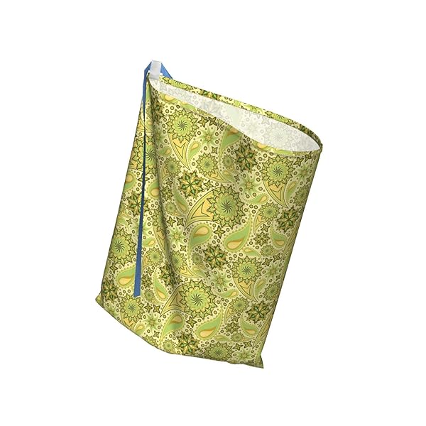 Ambesonne Ambesonne Ethnic Fabric Gift Bag Traditional Paisley Bohemian Motif Present Sack for Birthdays 27 X 32 Avocado Green - View 2 of 3