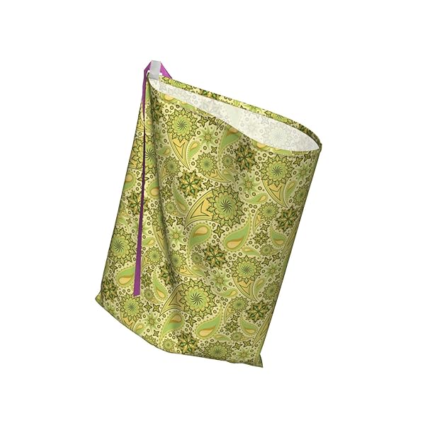 Ambesonne Ambesonne Ethnic Fabric Gift Bag Traditional Paisley Bohemian Motif Present Sack for Birthdays 27 X 32 Avocado Green - View 3 of 3