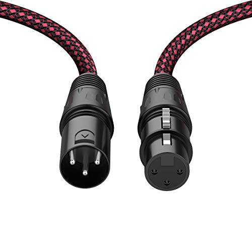 BIFALE Buy BIFALE 25ft XLR Cable 2-Pack - Heavy Duty Nylon Braided Male to Female for Shure SM, Behringer & Speaker Systems - View 3 of 9