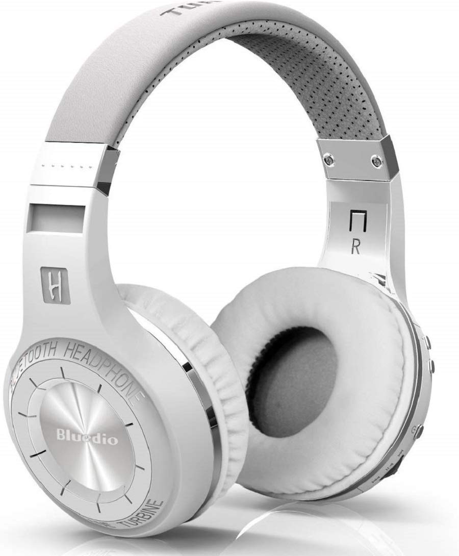 Bluedio Bluedio HT Turbine Wireless Bluetooth 5.0 Stereo Headphones with Microphone in White for Superior Sound Quality