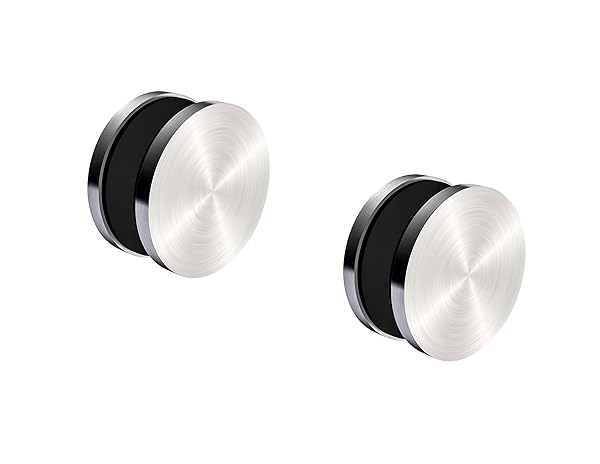 Inline Design Stainless Steel Round Button Glass Panel Stabilizer Clamp for Glass Railing Pack of 2 by Inline Design Satin Finish