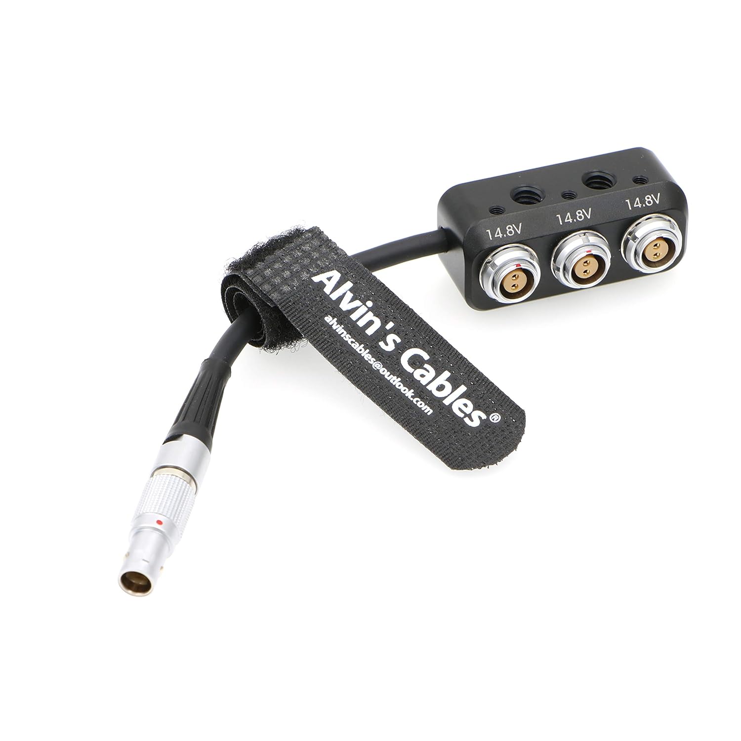 Alvins Cables Mini Power Splitter Box 2 Pin Male to 3 Female for ARRI RED Cameras Teradek