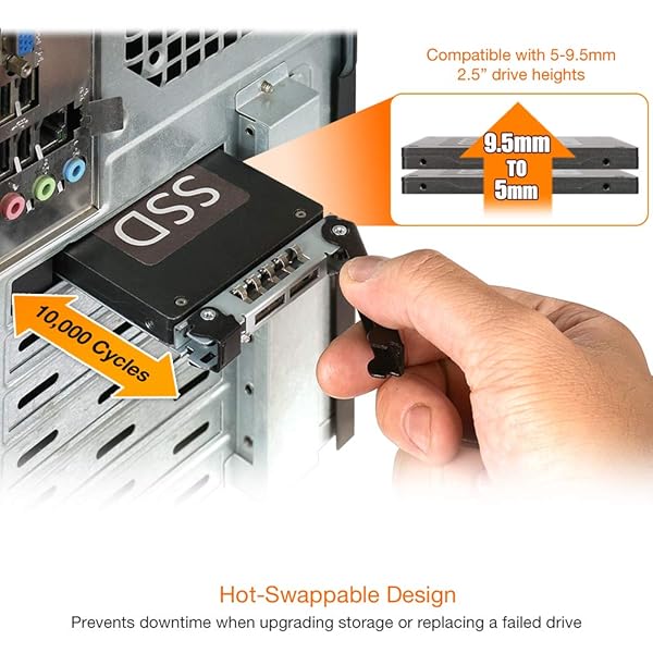 ICY DOCK "ICY DOCK 2.5" SATA SSD Removable Hard Drive Bay Adapter for PCIe - ExpressSlot MB839SP-B" - View 5 of 10