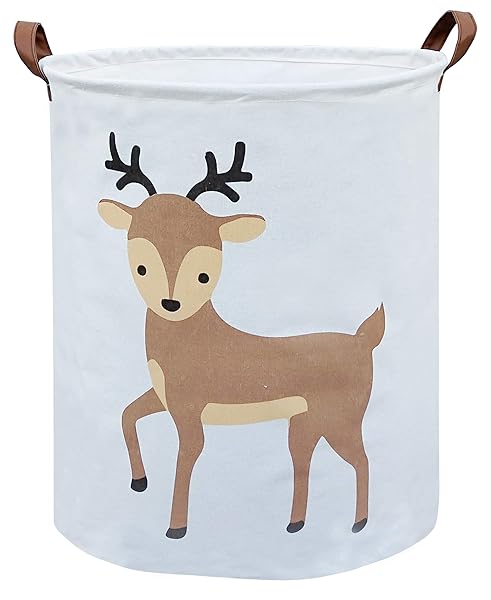 Sanjiaofen Sanjiaofen Kids Laundry Basket Deer Collapsible Hamper for Baby Room Decor Nursery Toy Organizer