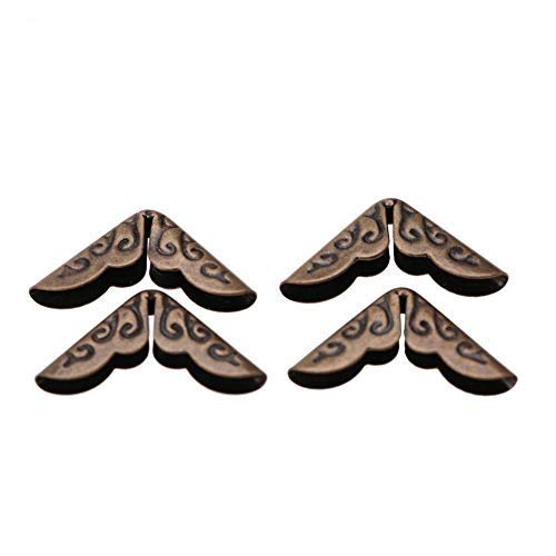 50pcs Vintage Iron Book Corner Protectors for Scrapbooking & Photo Albums - C086 Bronze
