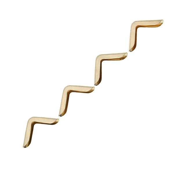 YWBL-WH 50pcs Vintage Iron Book Corner Protectors for Scrapbooking & Photo Albums - C103 Aurichalceous - View 4 of 10