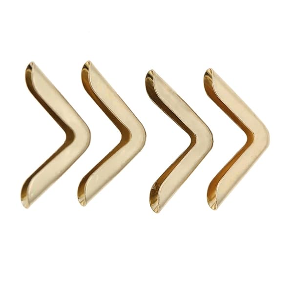 YWBL-WH 50pcs Vintage Iron Book Corner Protectors for Scrapbooking & Photo Albums - C103 Aurichalceous - View 5 of 10